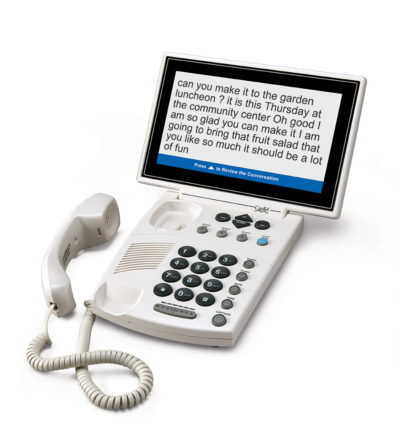 One hint for using a phone for the hearing impaired is to choose a font size you can see without straining.