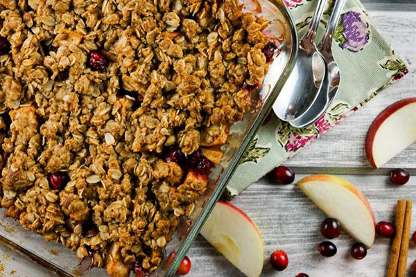 One of the healthy holiday breakfast recipes on our list is Cranberry-apple oatmeal