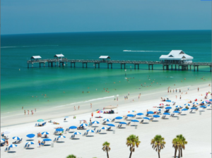 One of the warm winter travel destinations for seniors on this list is Clearwater Beach, Florida.