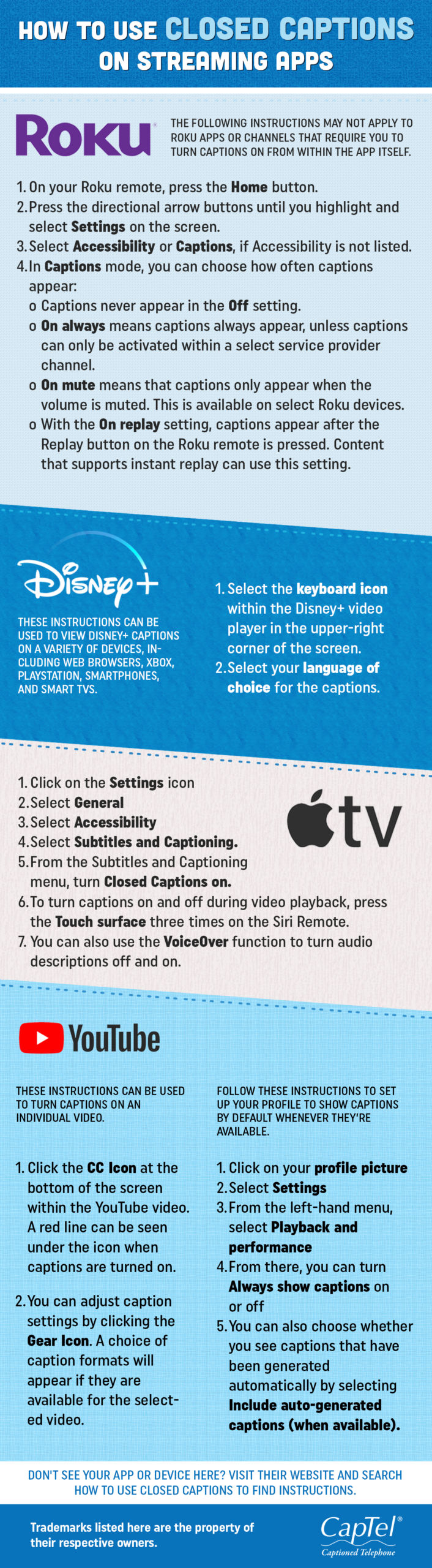 Follow these instructions on how to use closed captions on streaming apps to watch your favorite movies or shows in a hearing loss-friendly way.