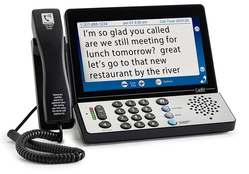 Ideal for people with hearing loss, CapTel works like any other phone – plus you see captions of everything the caller says.