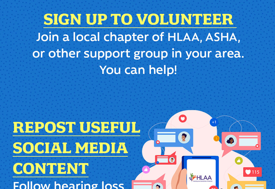 You can raise hearing loss awareness from home by reposting social media posts from hearing loss organizations.
