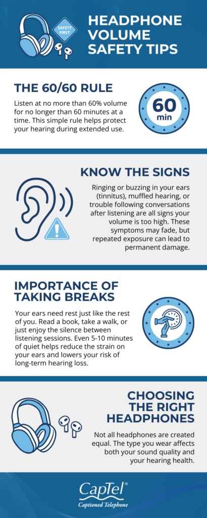 These headphone volume safety tips can help you listen at comfortable levels and protect your hearing health.