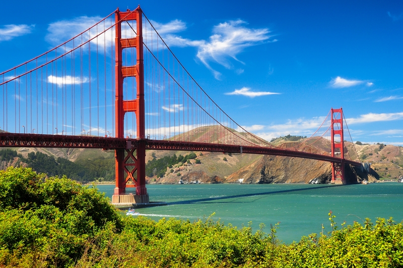 Check out the iconic Golden Gate Bridge on your trip to San Francisco.
